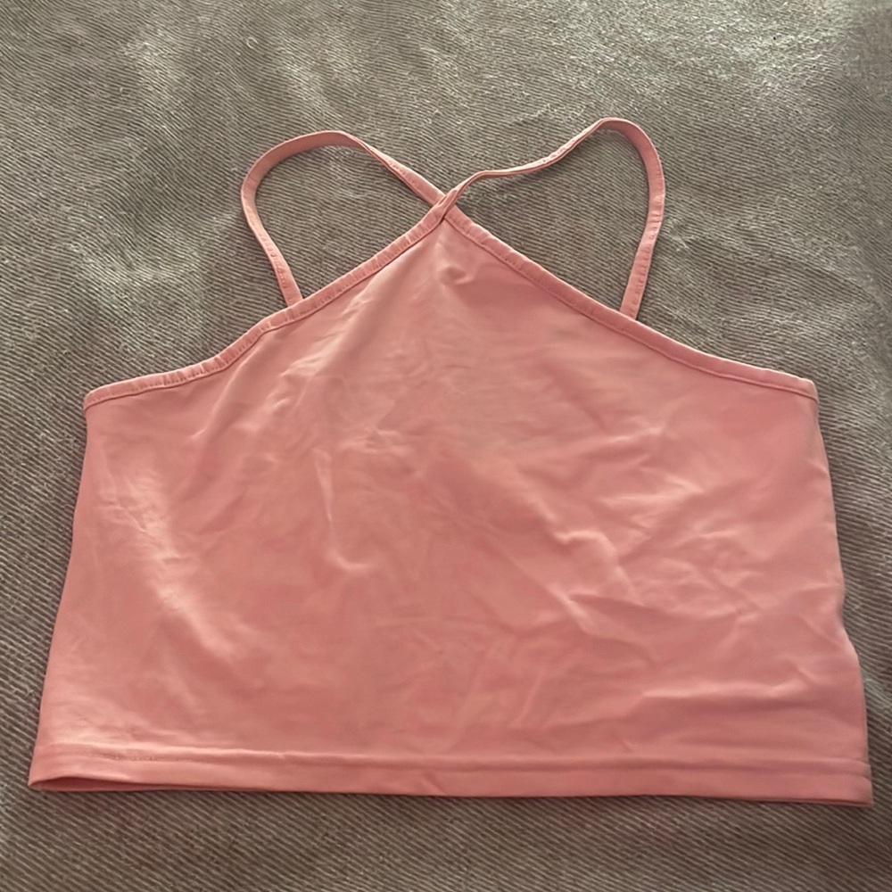 pink crop top